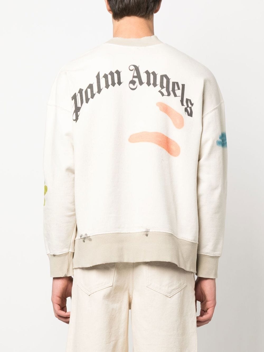 Sprayed Palm-print cotton sweatshirt - 4