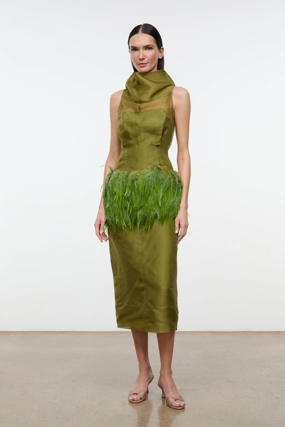 STAUD BISOU DRESS PEAR - 1