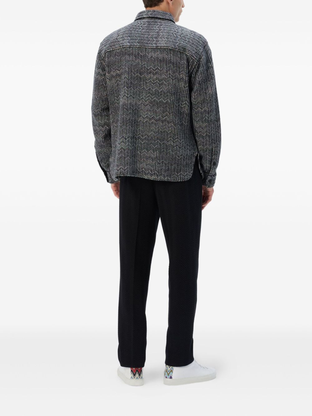 herringbone-pattern shirt - 3
