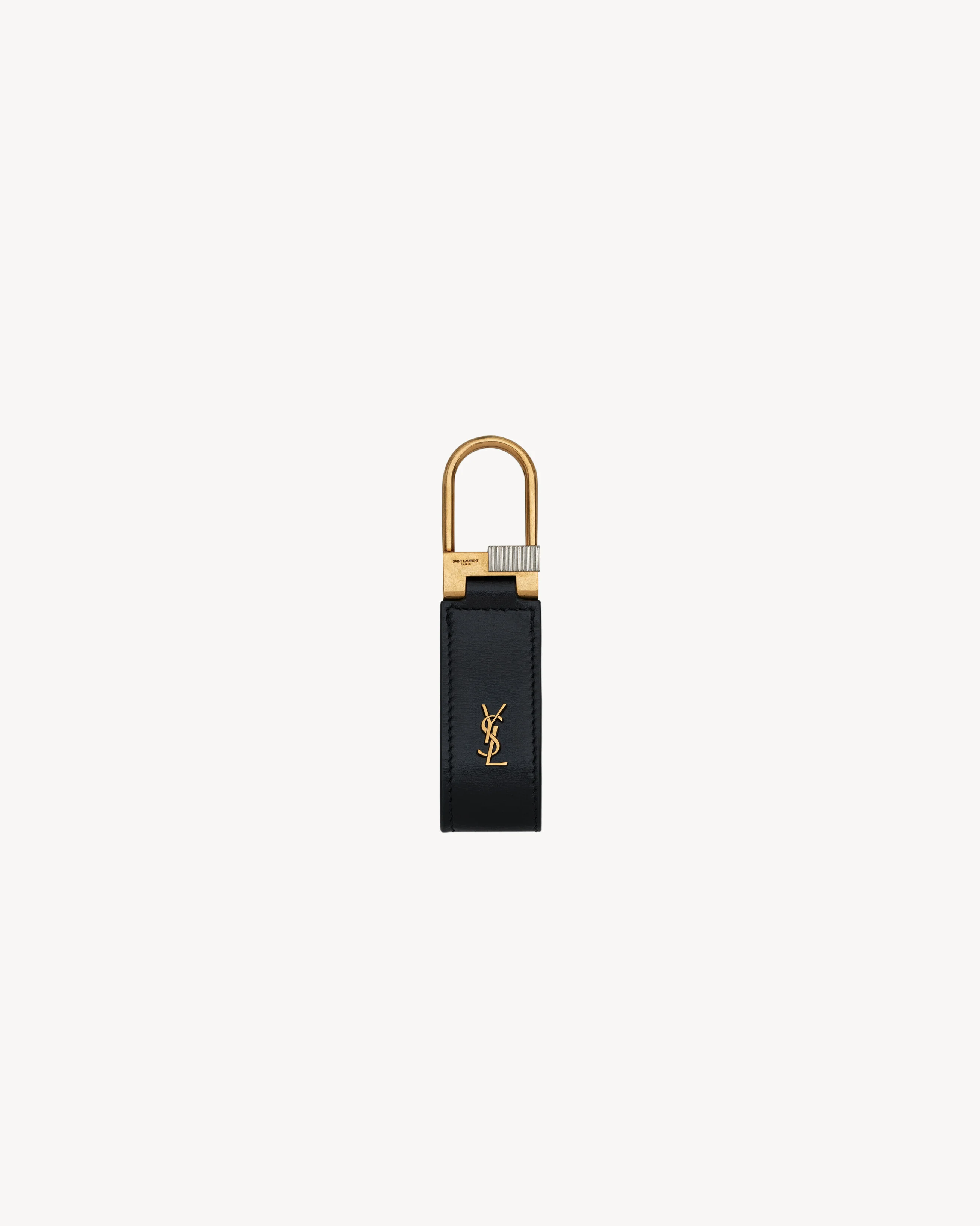 TINY CASSANDRE KEYRING IN SMOOTH LEATHER - 1