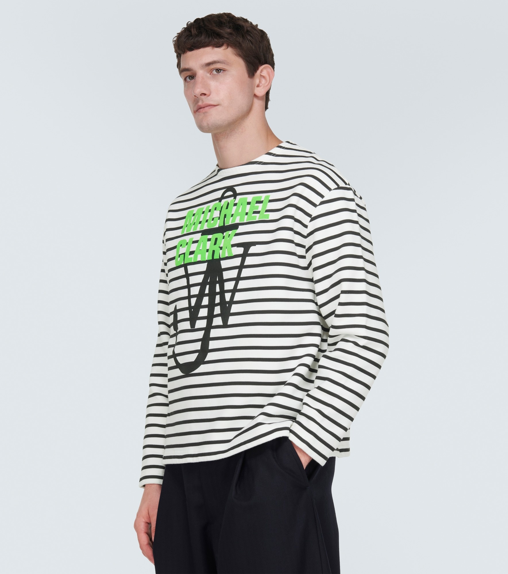 x Michael Clark striped cotton jersey sweatshirt - 3