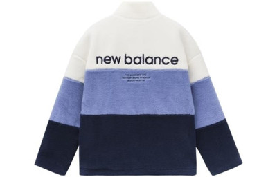 New Balance New Balance Plus Colorblock Patch Detail Zip Up Teddy Jacket 'White Blue Black' 6DC44823-NV outlook