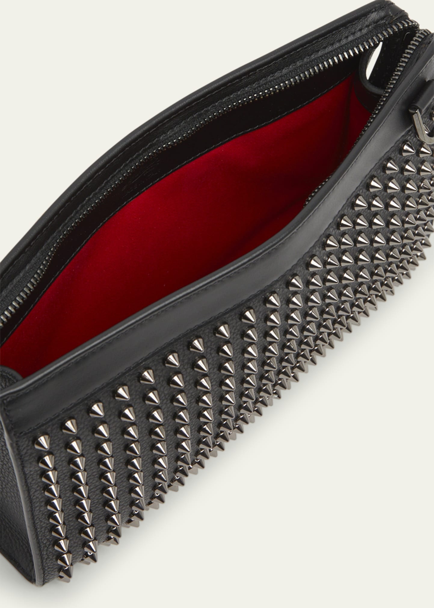 Men's Funky Leather Empire Spikes Crossbody Bag - 3