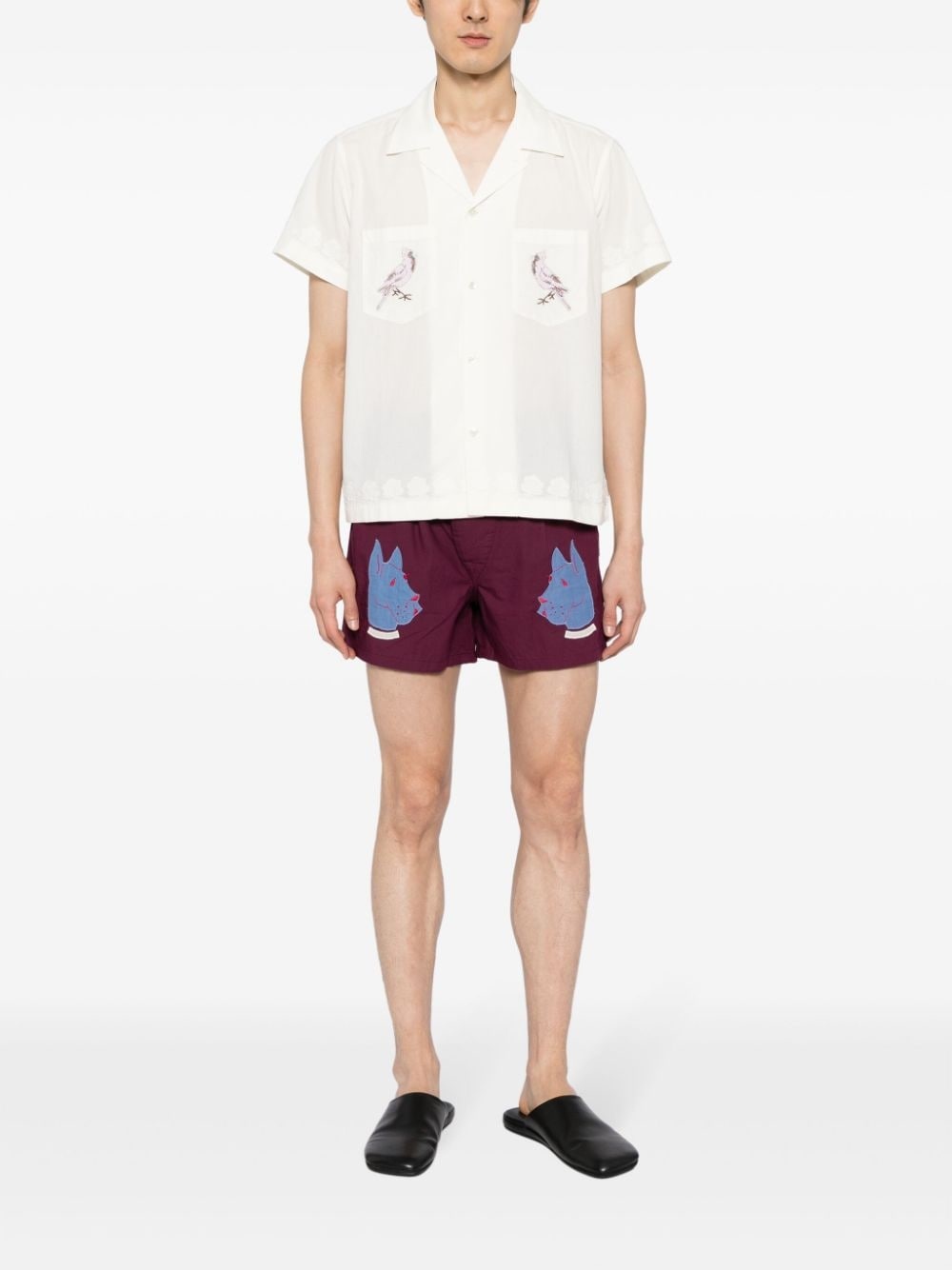 embroidered short-sleeve shirt - 2