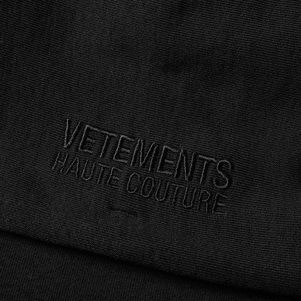 VETEMENTS All Black Logo Haute Couture Hoody - 3