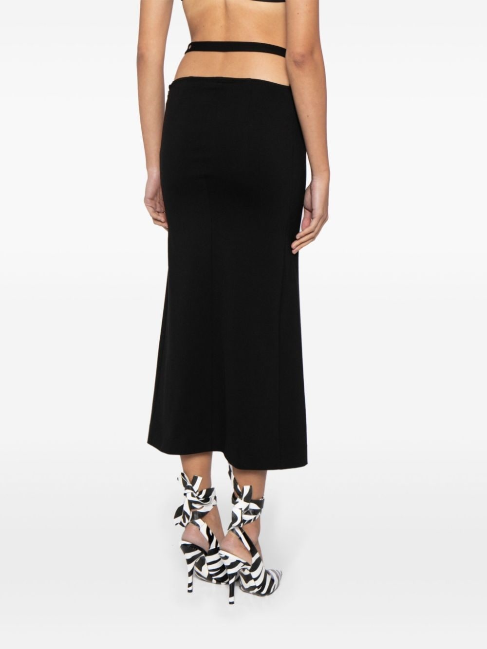 cut-out midi skirt - 4