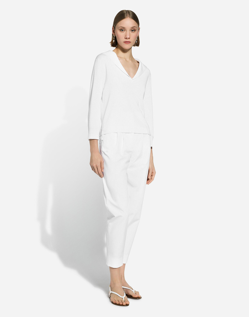 Dolce & Gabbana Viscose sweater with sailor collar outlook