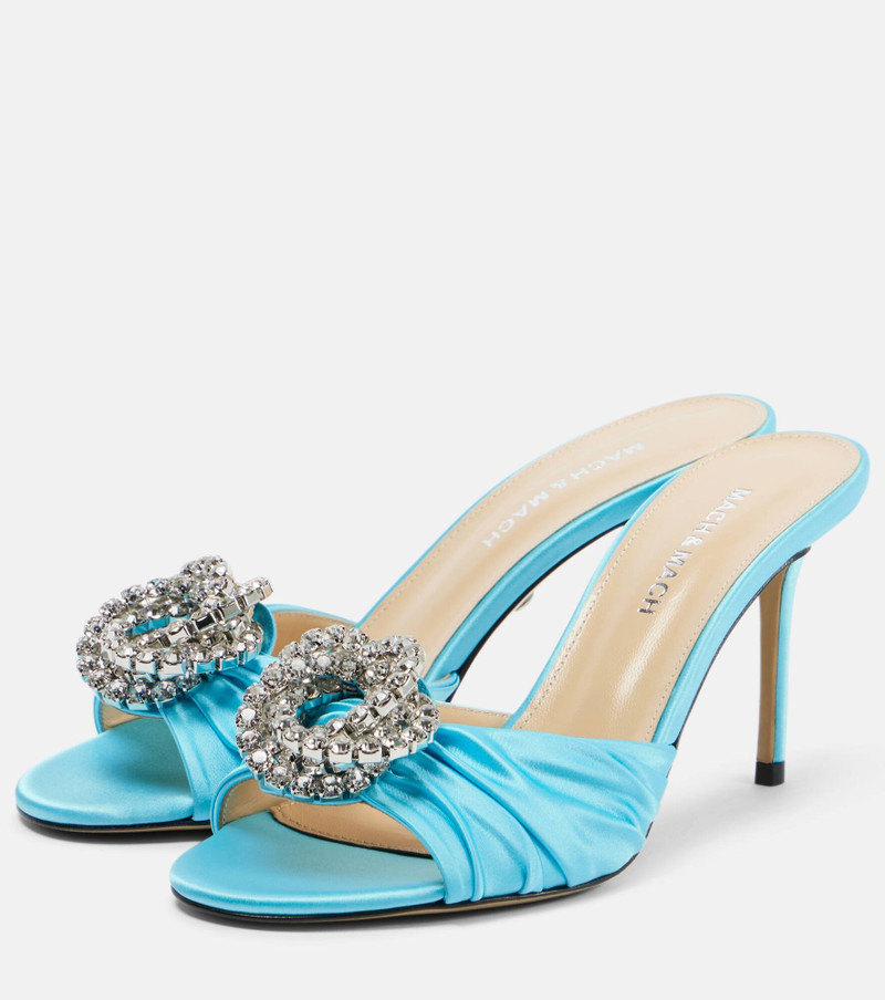 갤럭시 embellished tulle mules 4