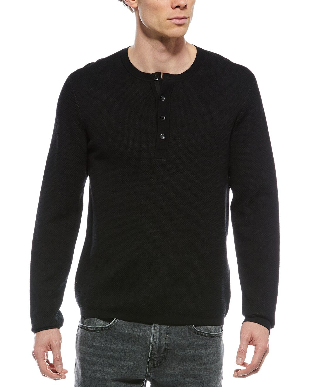 rag & bone Bennet Wool-Blend Henley - 1