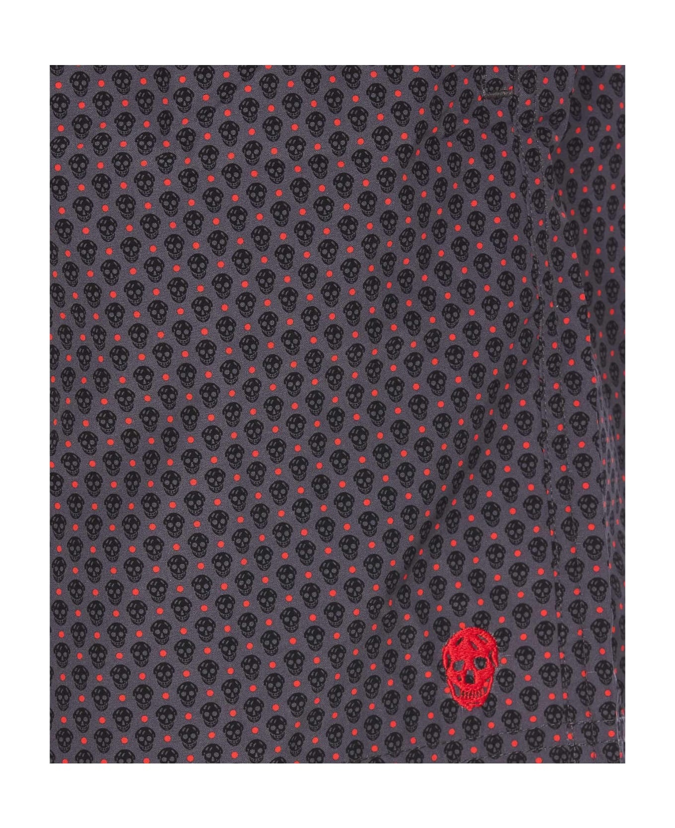 Spotted Skull Print Swim Shorts - 3