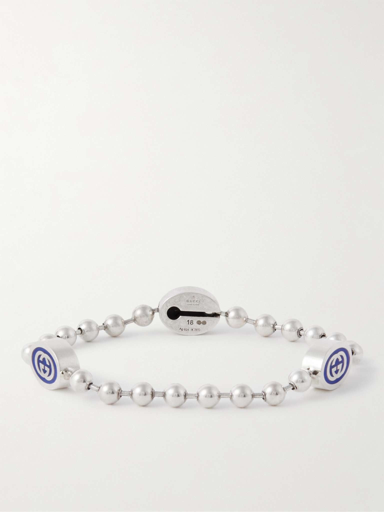 Silver-Tone and Enamel Bracelet - 1
