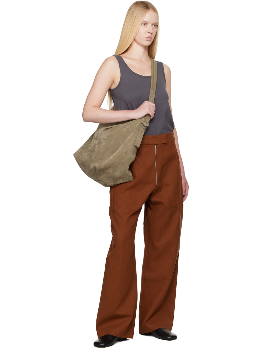Brown Pravin Linen Trousers - 4