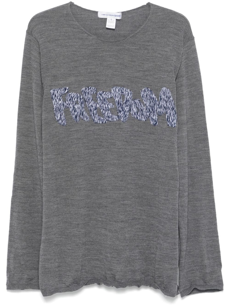 Freedom-embroidered sweater 1