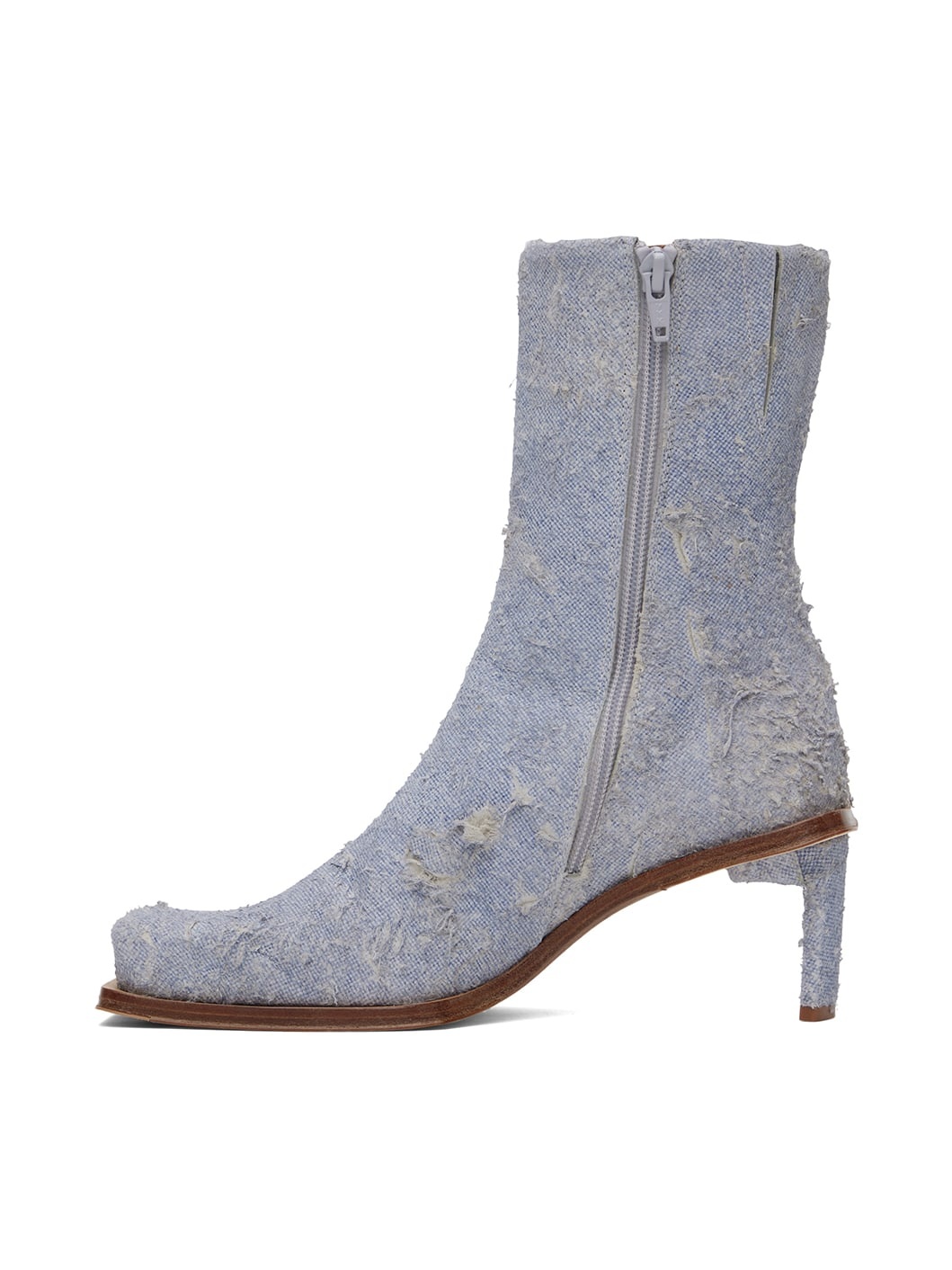 Blue Brenda Denim Ankle Boots - 3