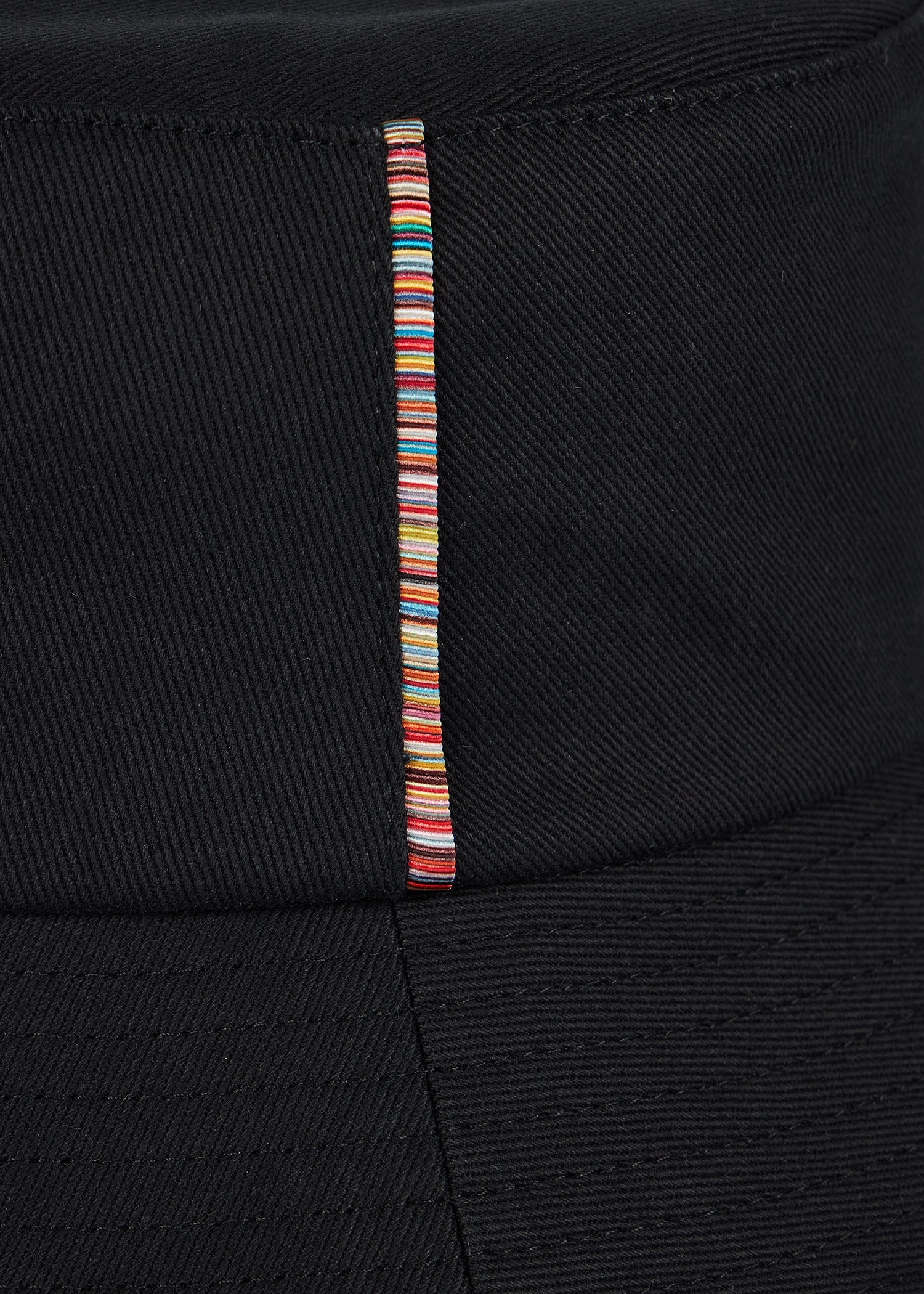 Black 'Signature Stripe' Bucket Hat - 3
