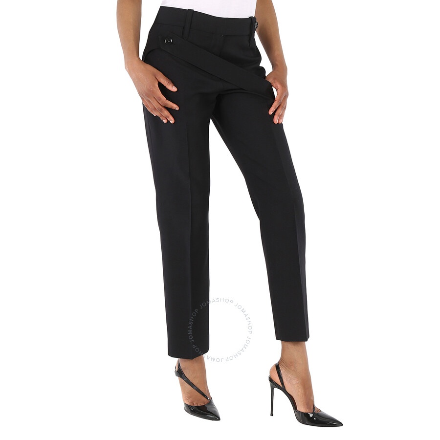 Burberry Ladies Black Wool Trousers - 4