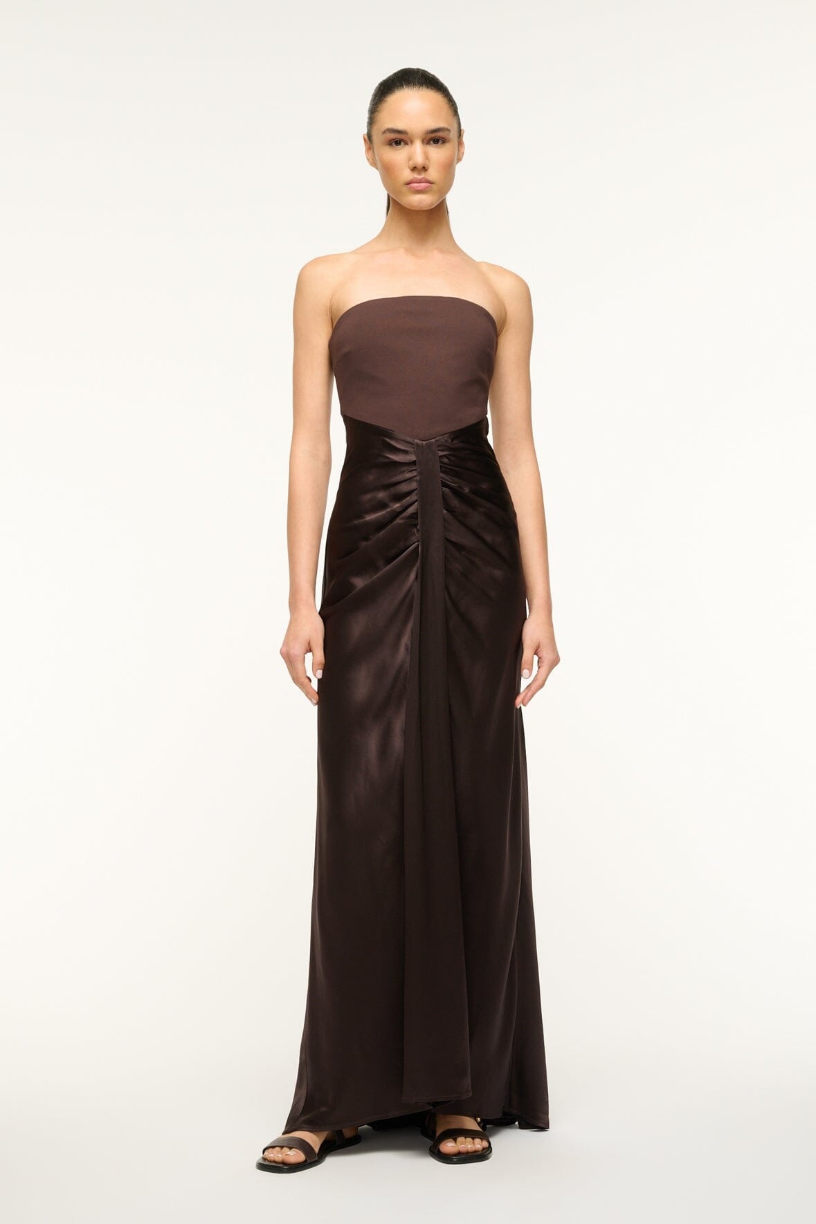 staud wayfaring dress brown STAUD, Wells Dress in Earth, Size 6