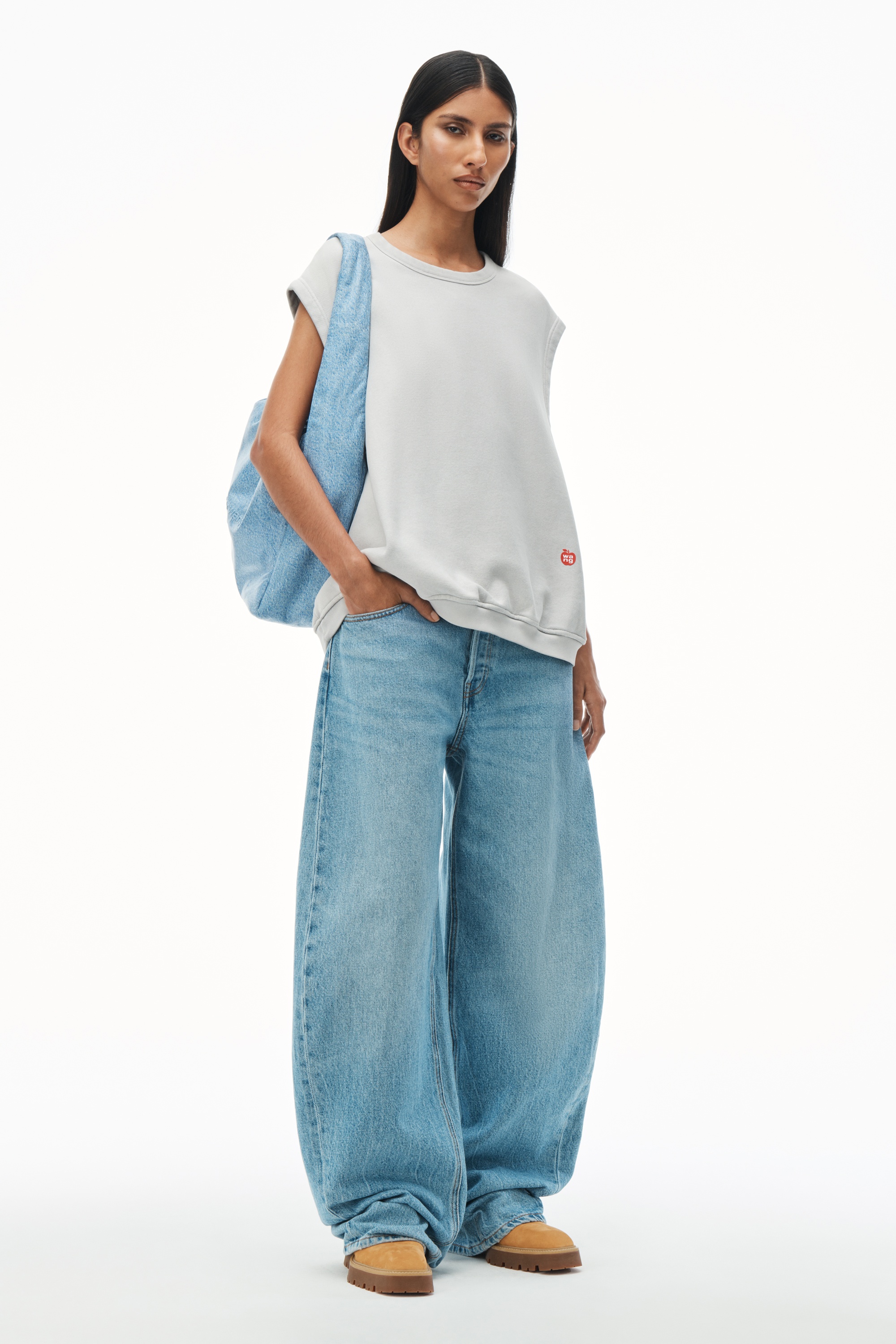 Sleeveless Crew Neck Vest In Terry - 6