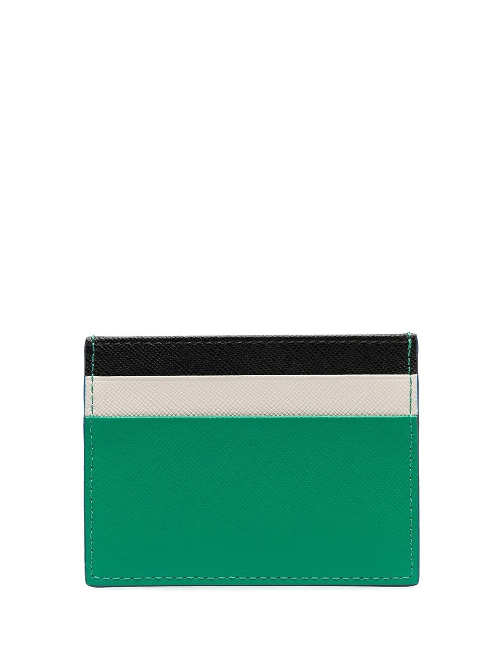 colour-block leather cardholder - 2