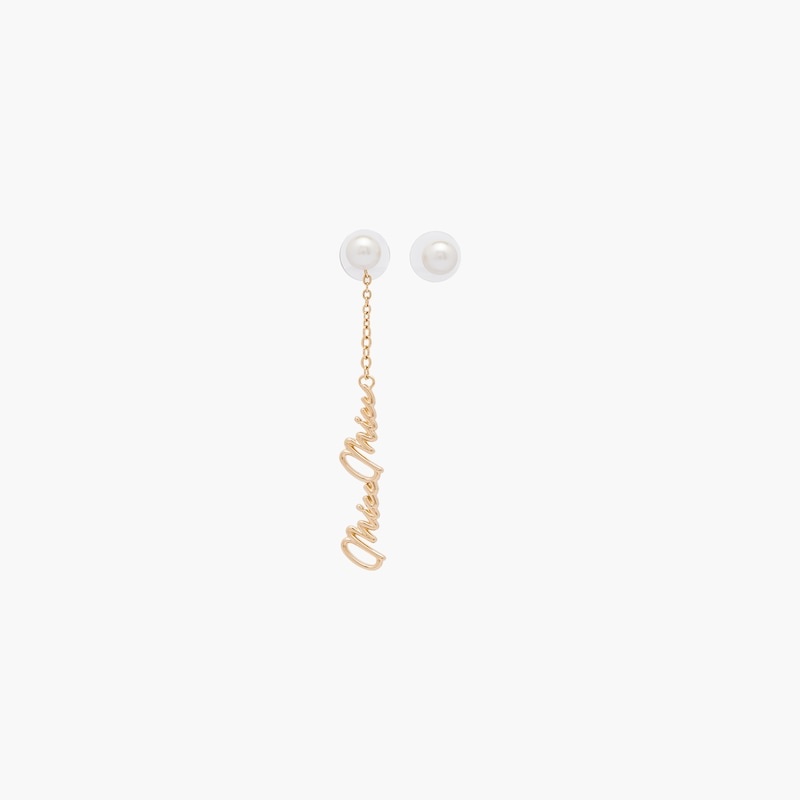 Pearl earrings with pendant - 2