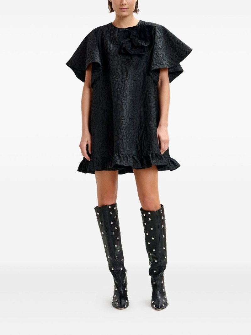 ESSENTIEL ANTWERP Ising flower-brooch midi dress outlook