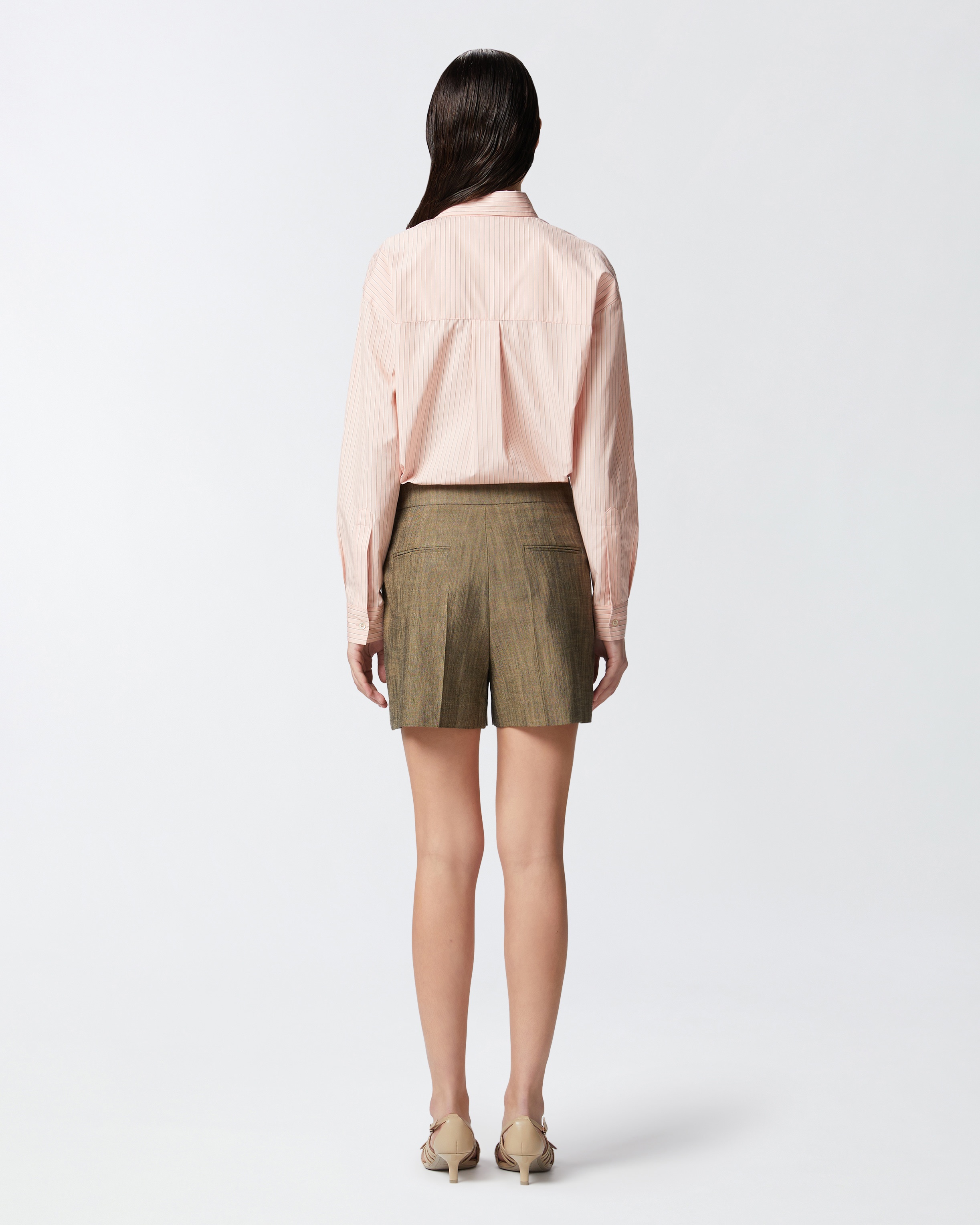 OVERSIZED STRIPED POPLIN SHIRT - 4