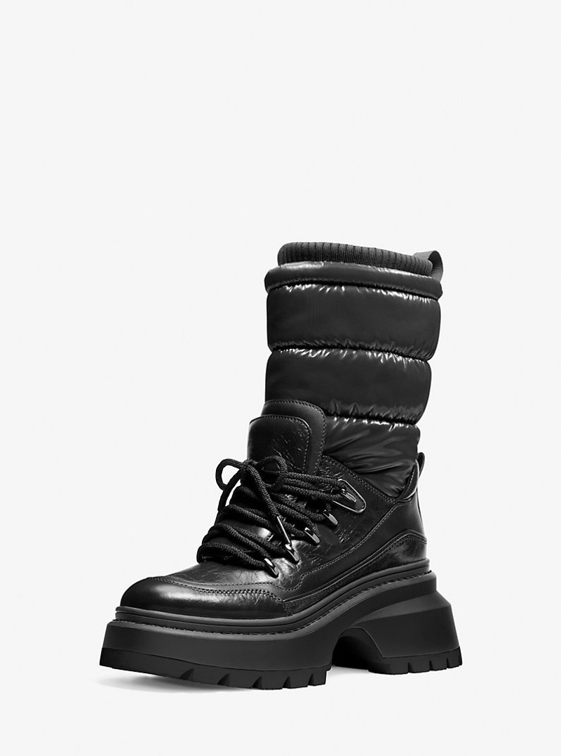 MICHAEL KORS Shiloh Mixed-Media Boot outlook