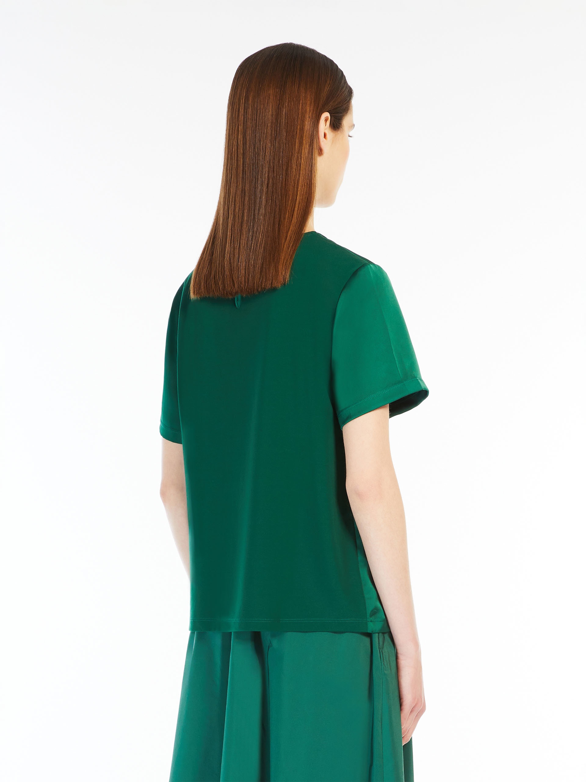 GILBERT Satin and jersey T-shirt - 4