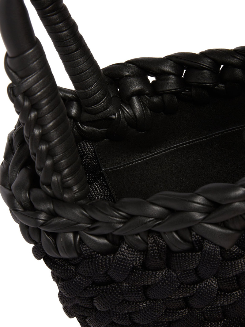 Icon Leather & Rafia Medium Tote 9