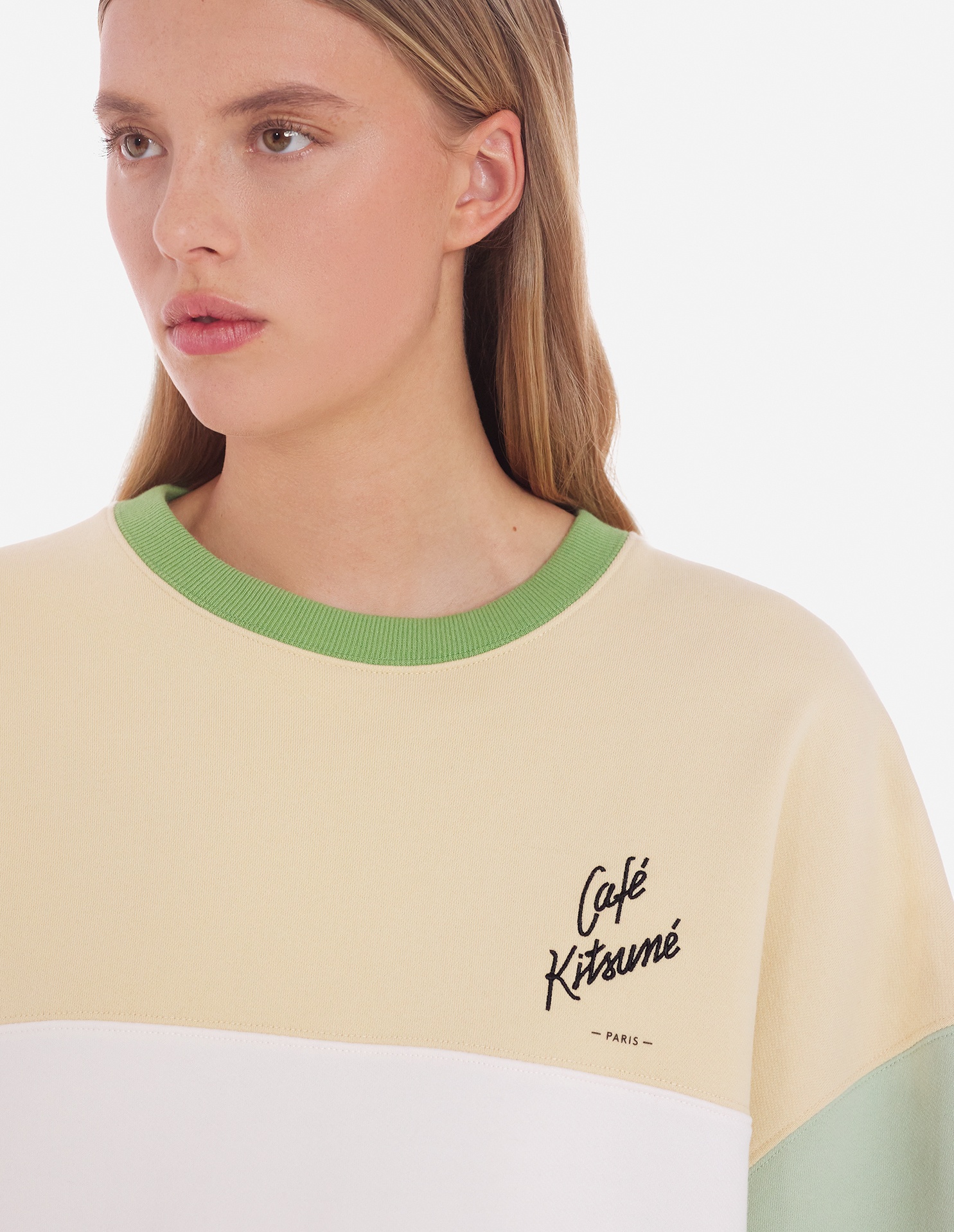 CAFE KITSUNE COLORBLOCK RELAX SWEATSHIRT - 7