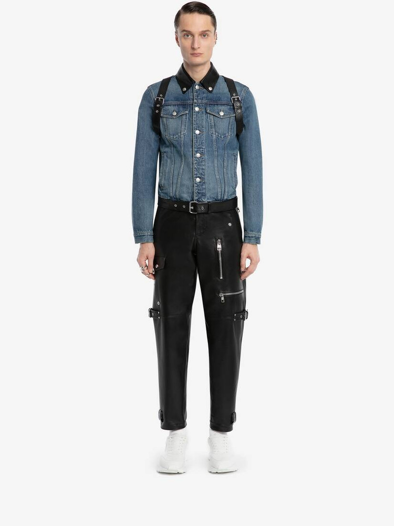 Alexander McQueen Leather Harness in Black outlook