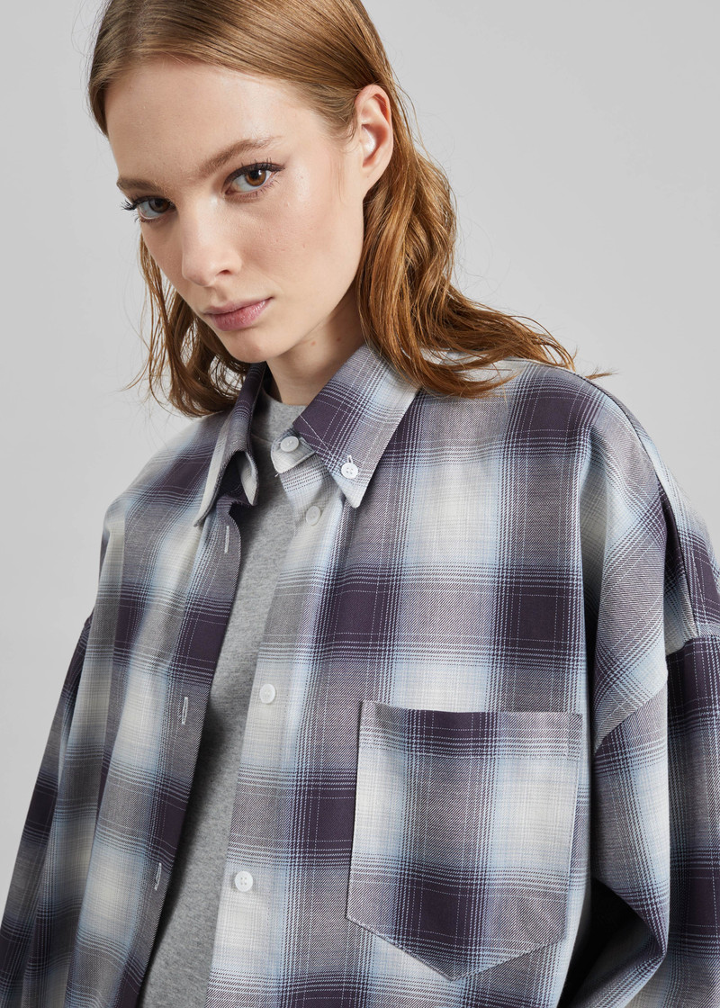 Devv Shirt - Checked Blue 4