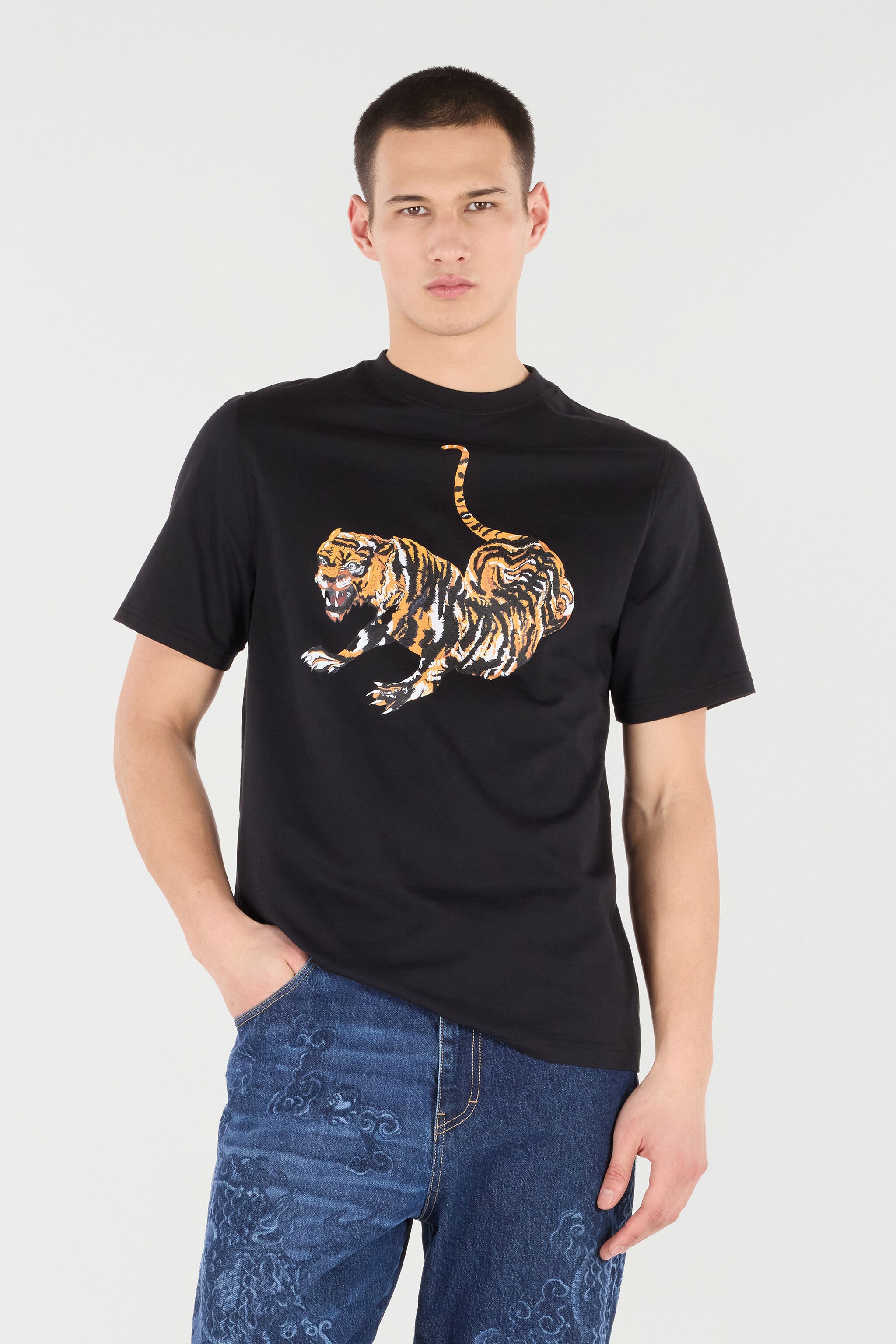 Cotton T-Shirt with Tiger - 3