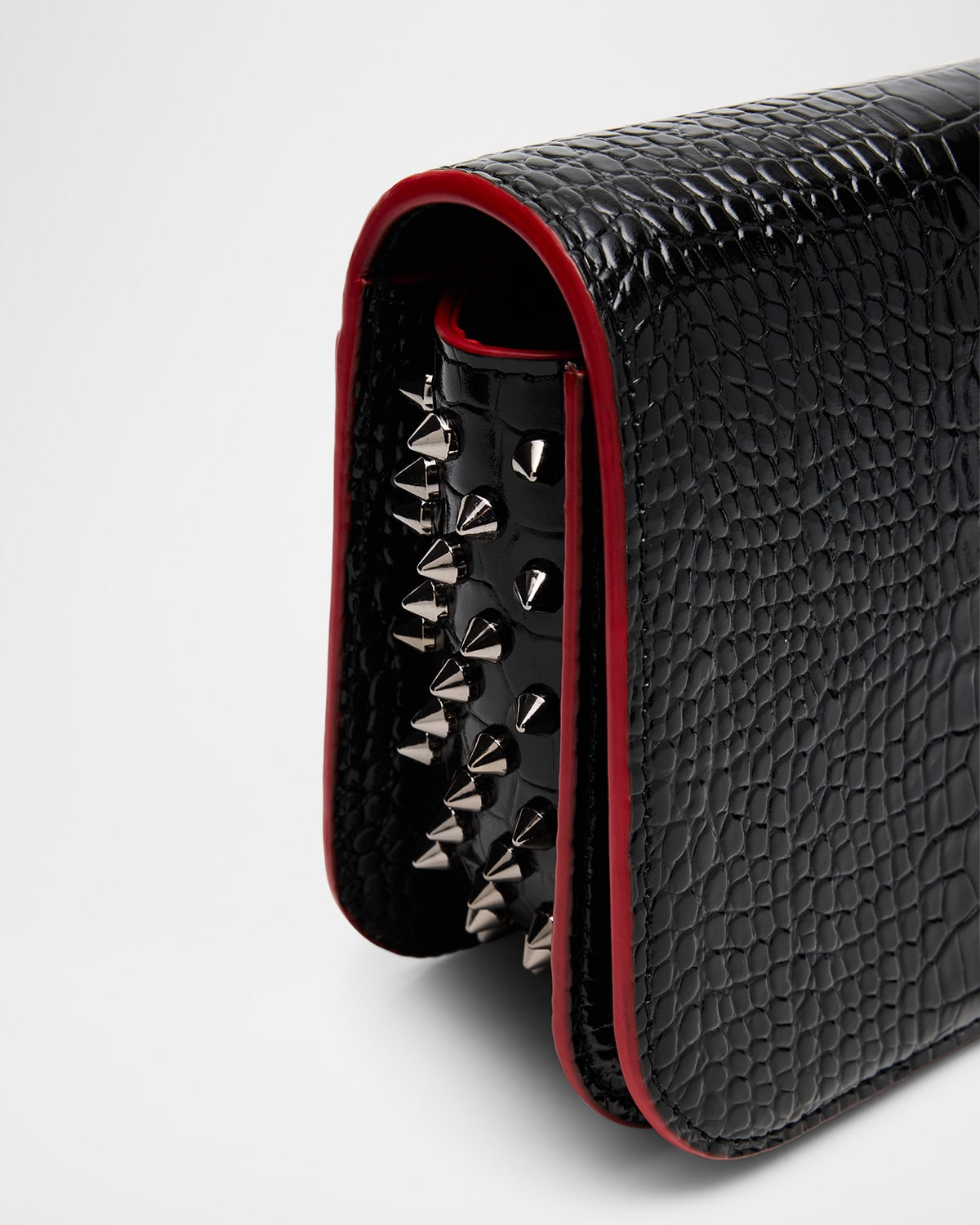 Paloma Small Croc-Embossed Leather Clutch - 5