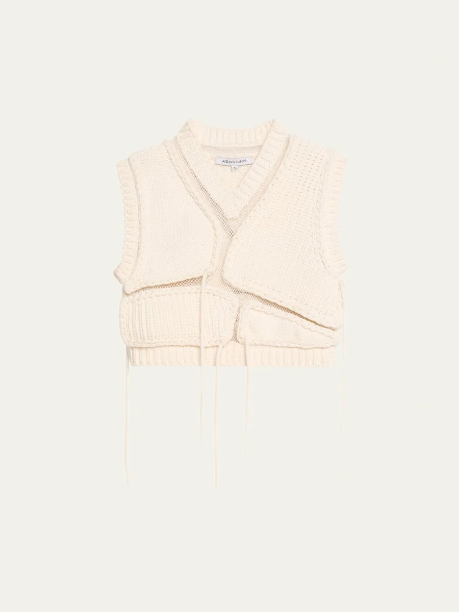 Tortoise Mesh Cropped Vest - 1