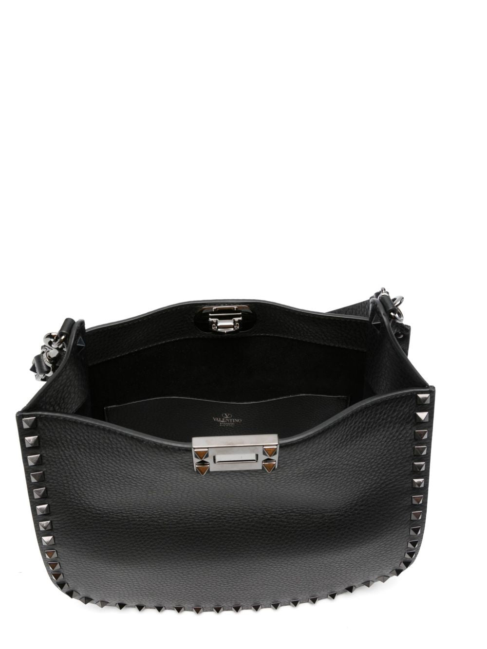 Valentino Garavani Rockstud leather hobo bag - 4