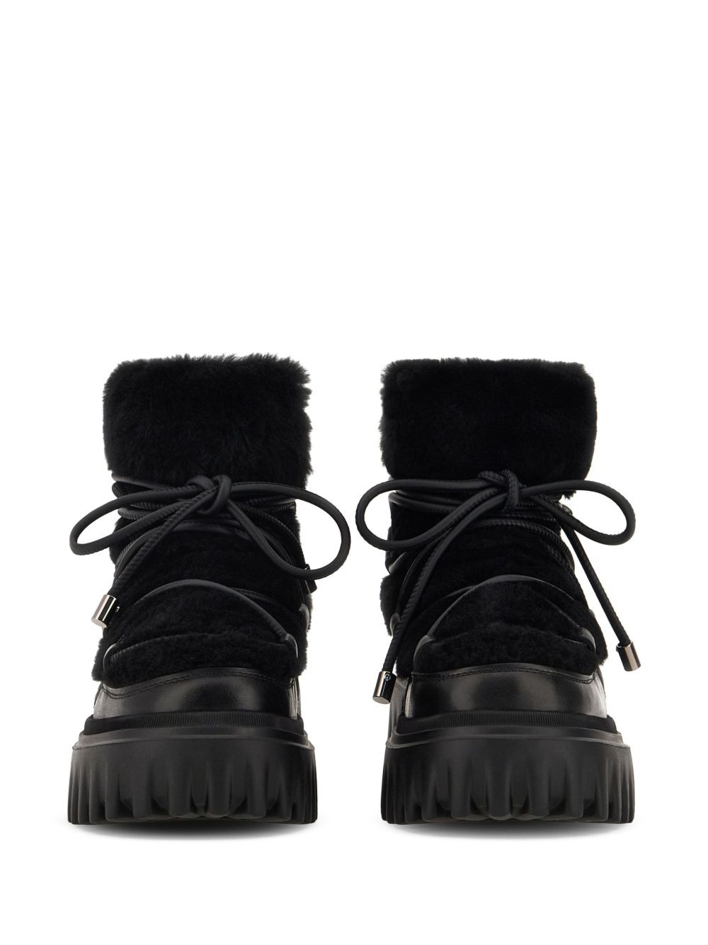 fur-trimmed boots - 4