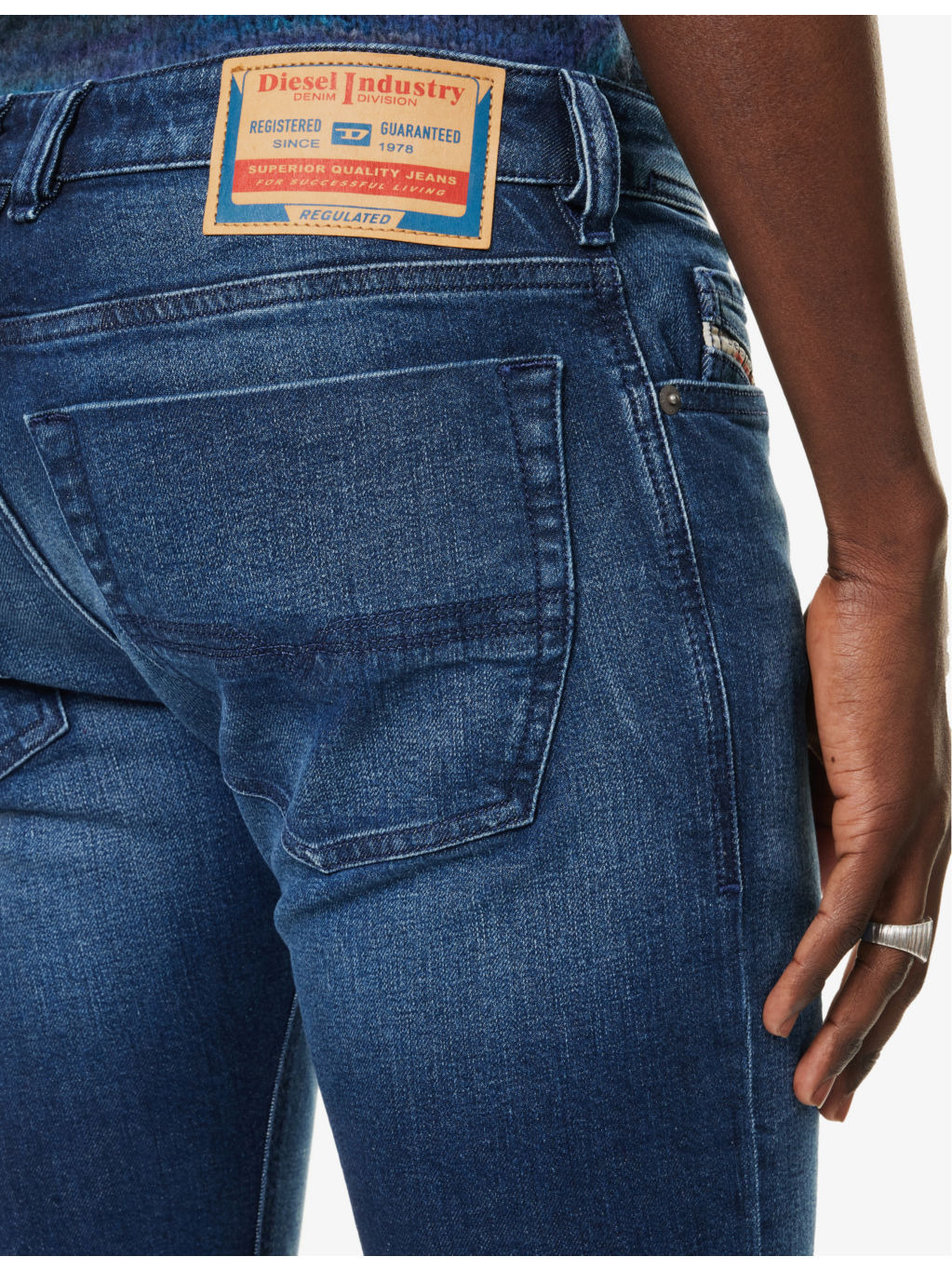 2007 Zatiny Flared Straight-Leg Slim-Fit Stretch-Denim Jeans - 5