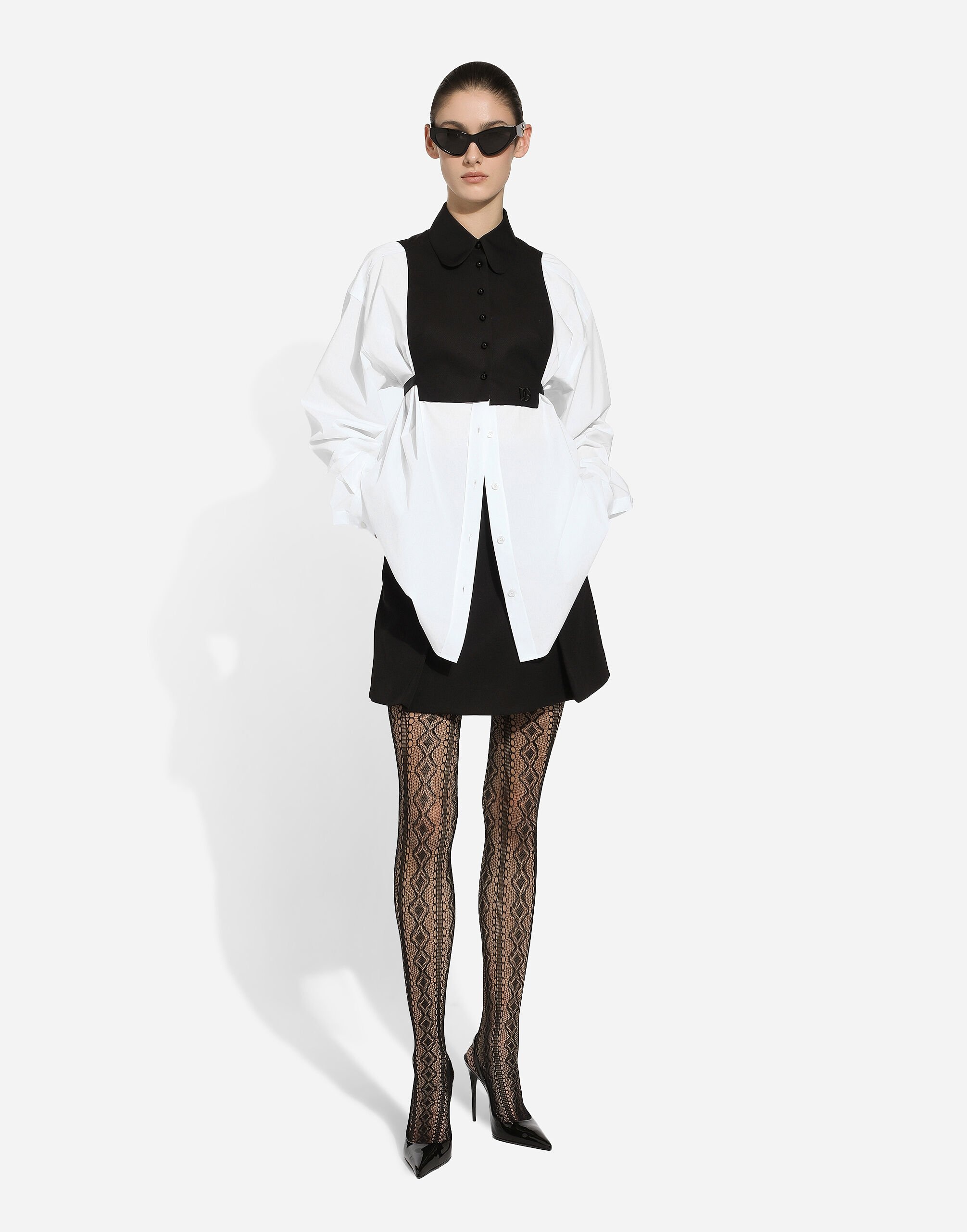 Cotton shirt with contrasting shirt front - 2