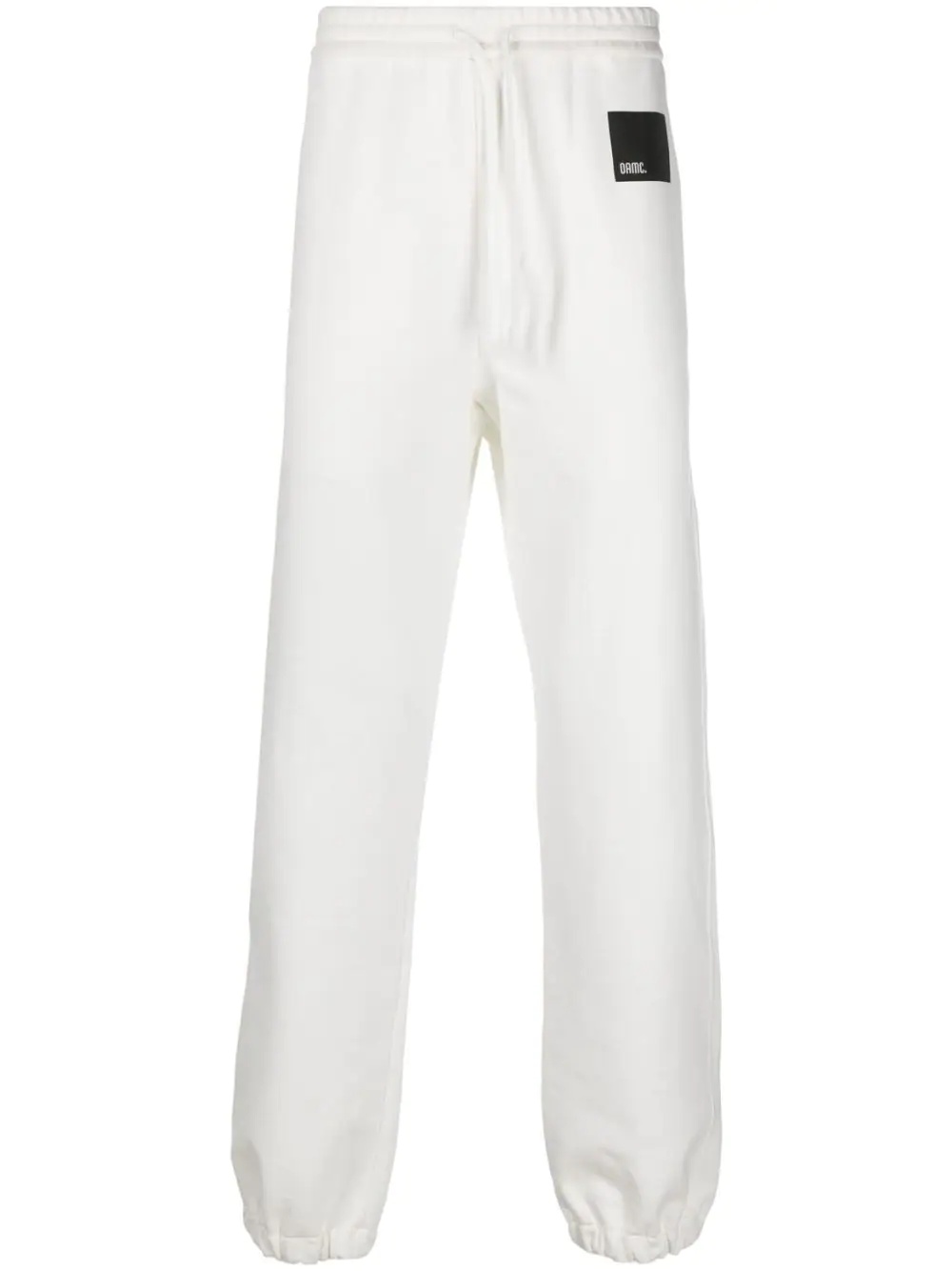 logo-patch cotton track pants - 1