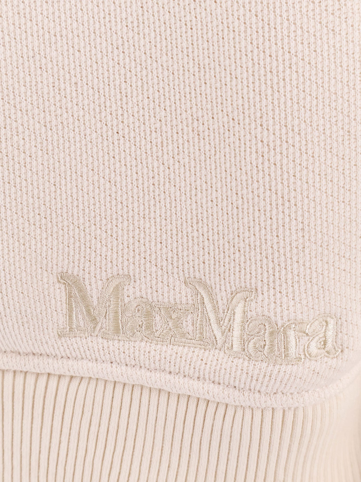 Max Mara Cral Cotton Sweater With Max Mara Embroidery - 3