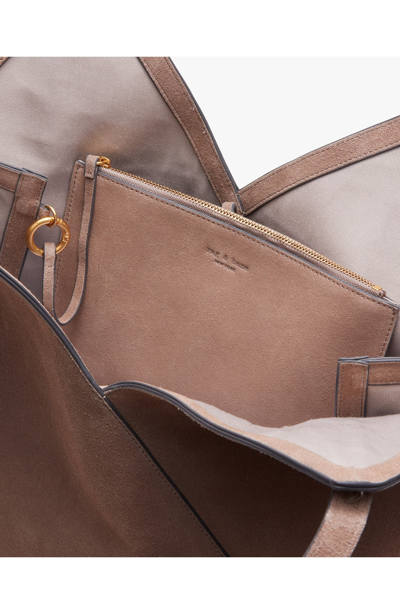 rag & bone Alix Suede Tote in Clay at Nordstrom - 3