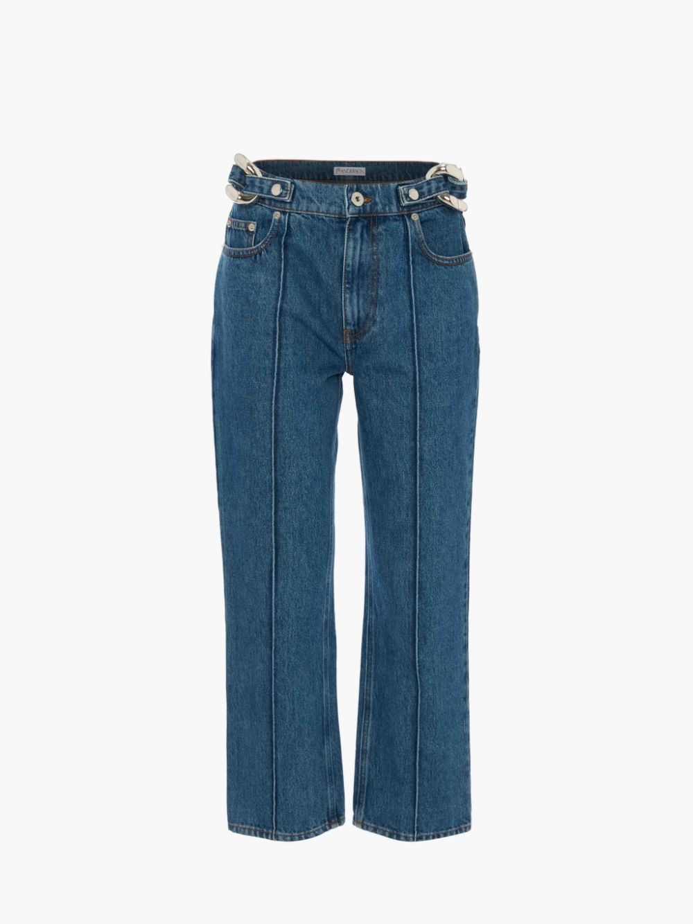 chain-detail straight-leg jeans - 1