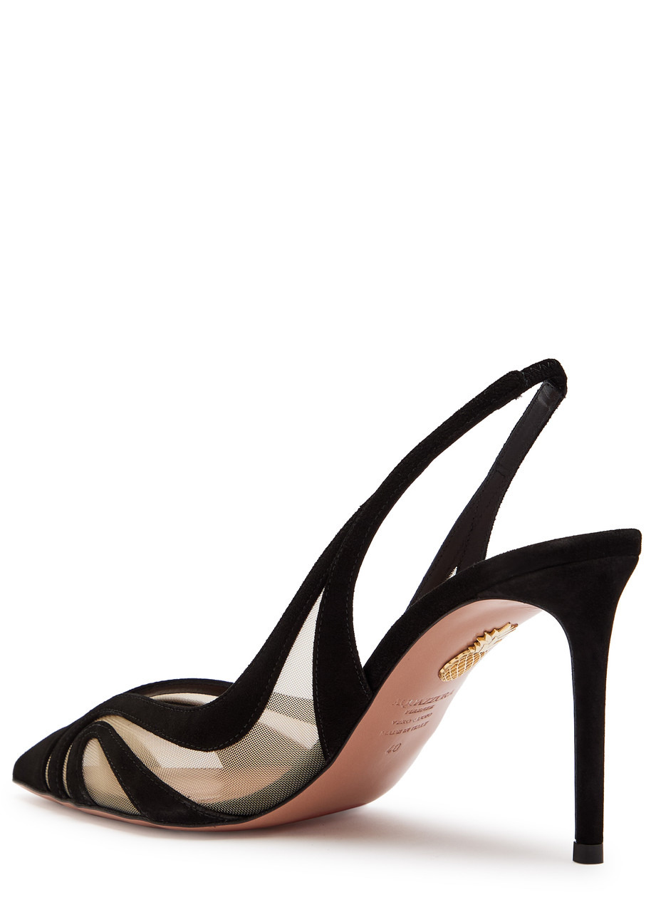 Aquazzura Lune Suede Slingback Pumps - 2