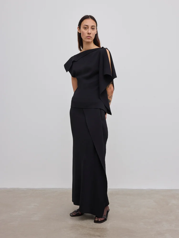 Draped Knit Top - 1
