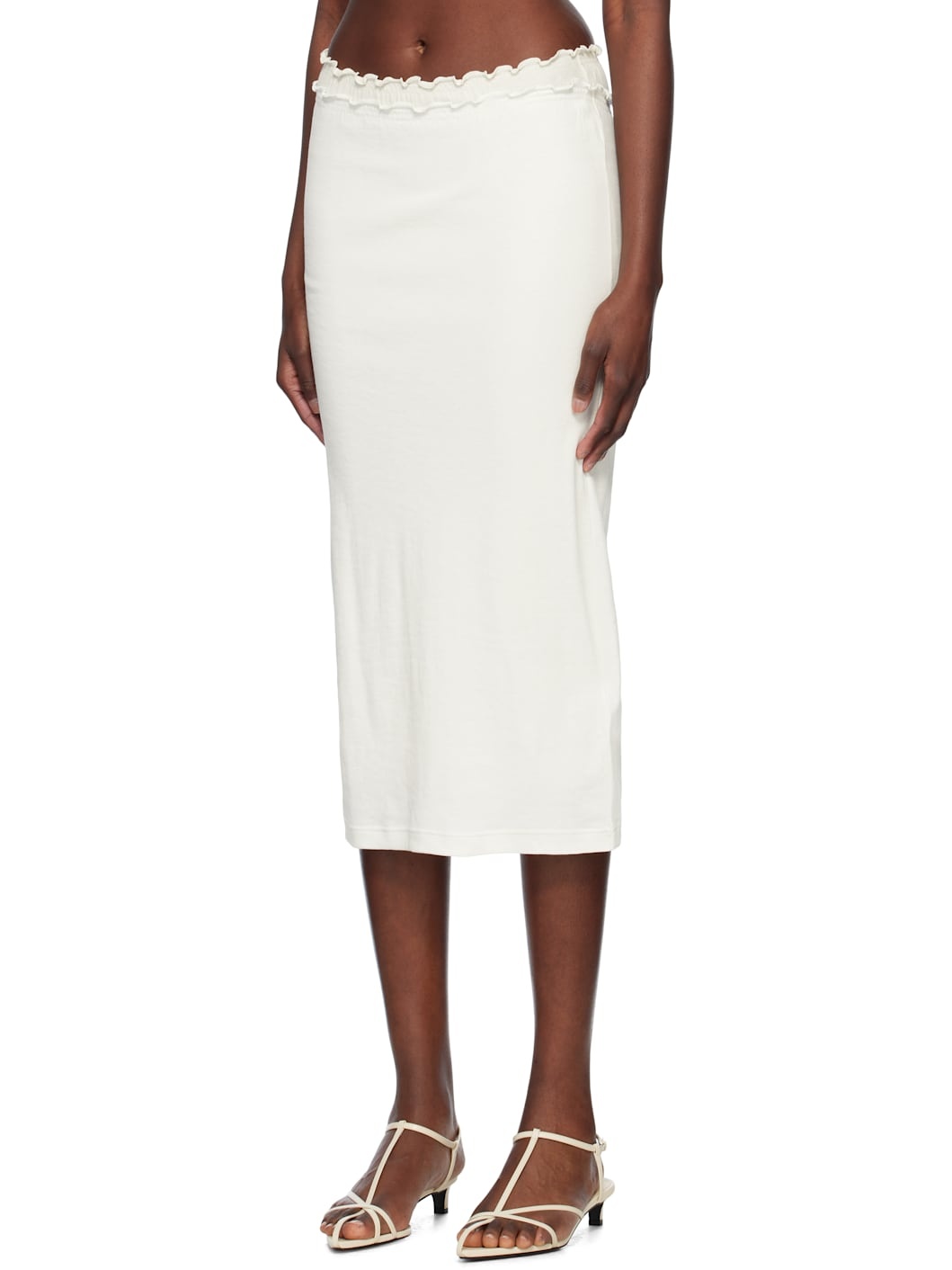 Gray 3 Layers Midi Skirt Set - 4