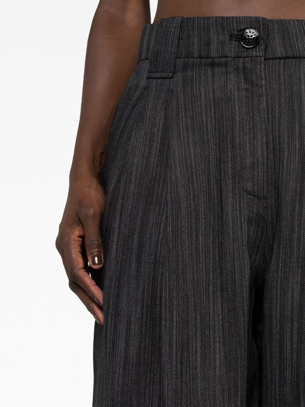striped wide-leg trousers - 3