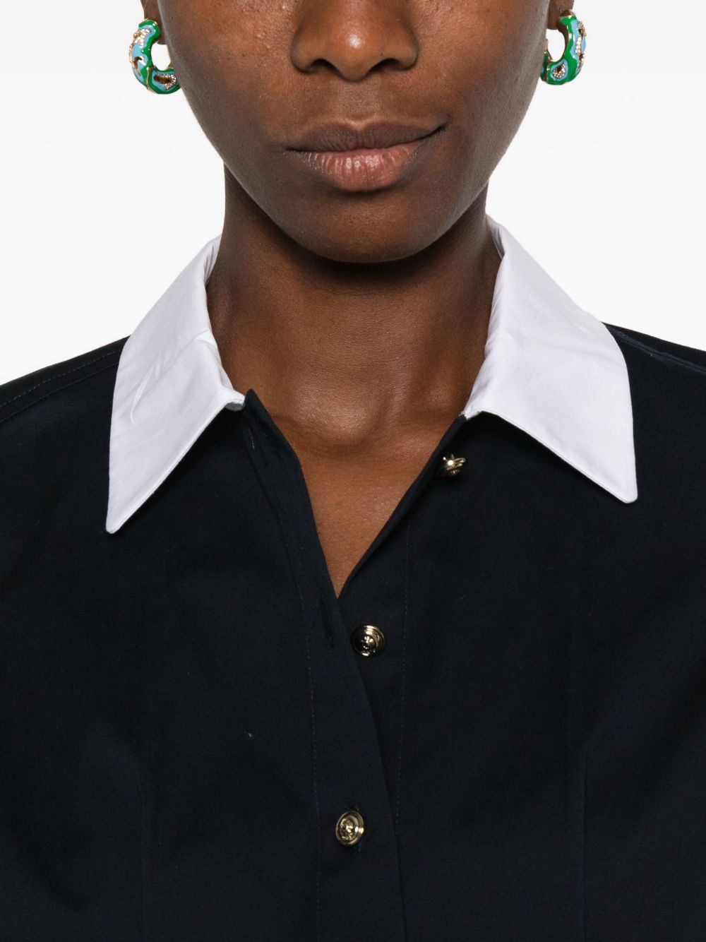 button-fastening collared shirt - 5