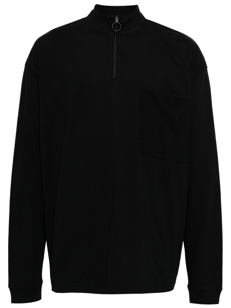 half-zip cotton hoodie 1