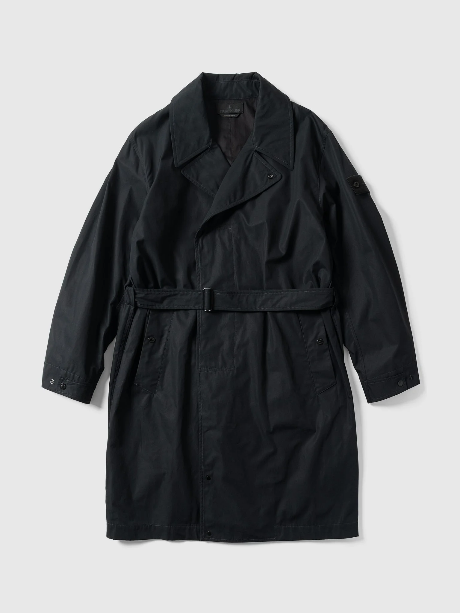 Ghost Piece All Weather Cotton Canvas Trench Black - 1